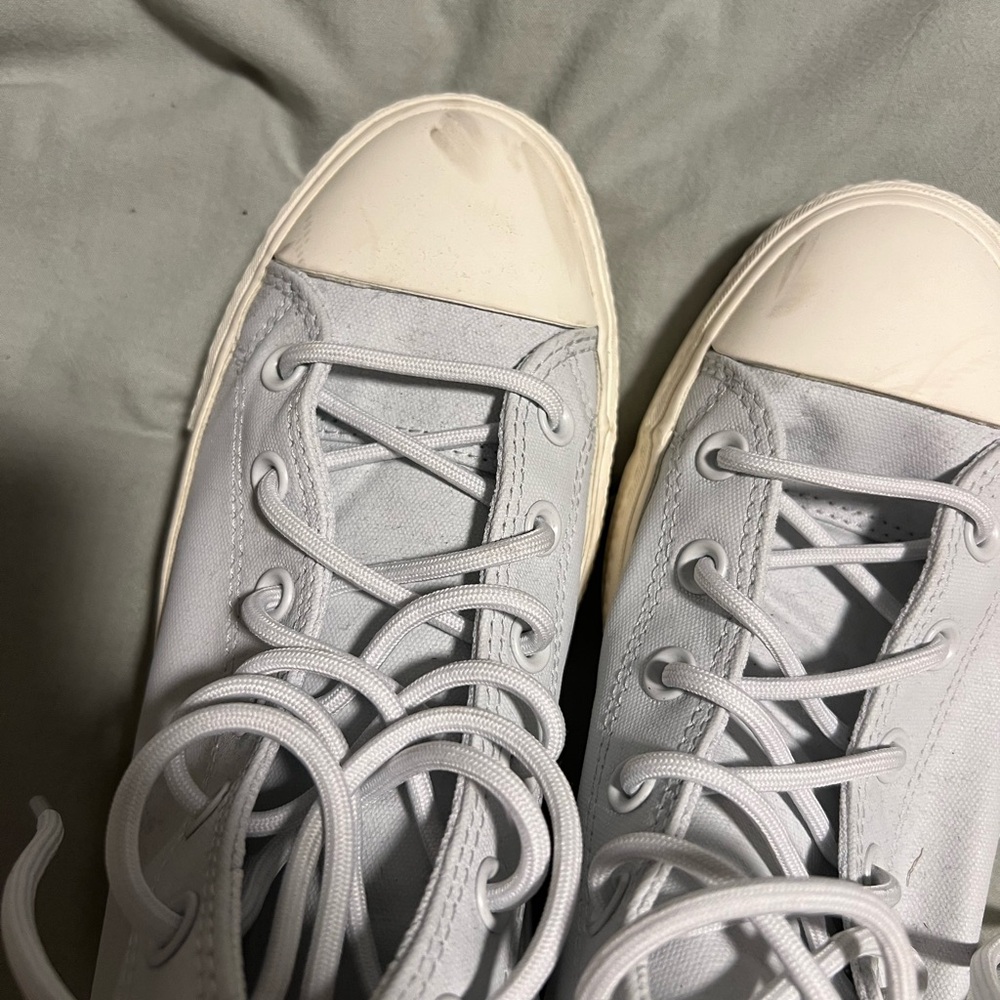 White leather Converse Platforms - Picture 3 of 5